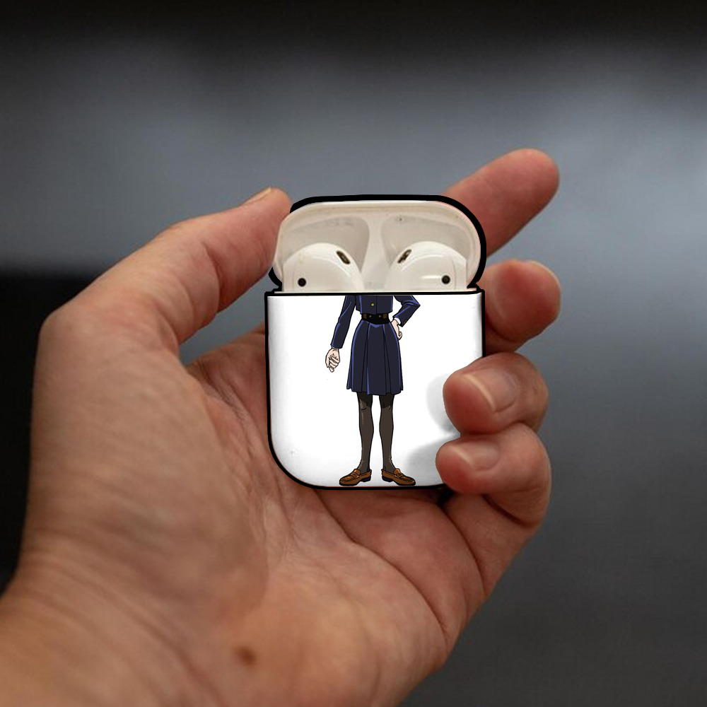呪術廻戦 Jujutsu Kaisen AirPods 第2世代保護ケース ハードシェル ブラック 耐衝撃・防指紋・カラビナ付き