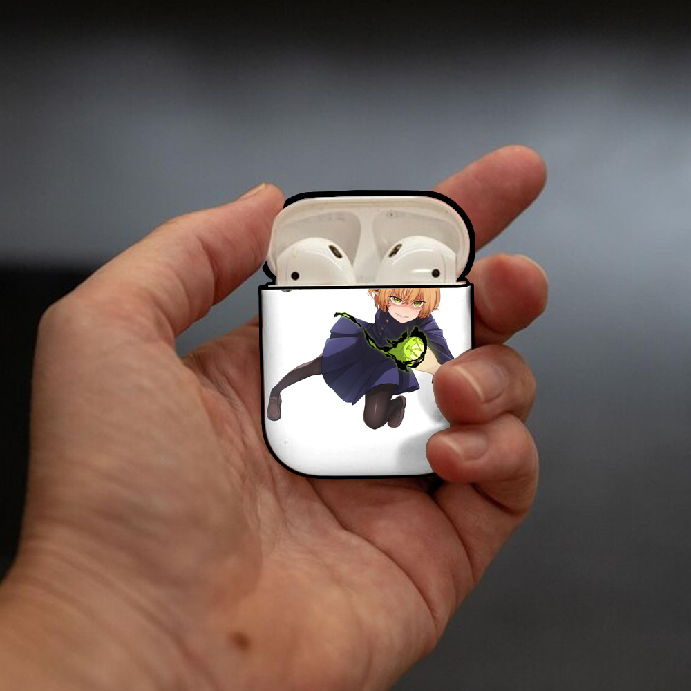 呪術廻戦 Jujutsu Kaisen AirPods 第2世代保護ケース ハードシェル ブラック 耐衝撃・防指紋・カラビナ付き