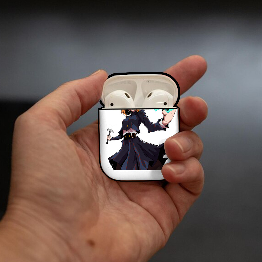 呪術廻戦 Jujutsu Kaisen AirPods 第2世代保護ケース ハードシェル ブラック 耐衝撃・防指紋・カラビナ付き