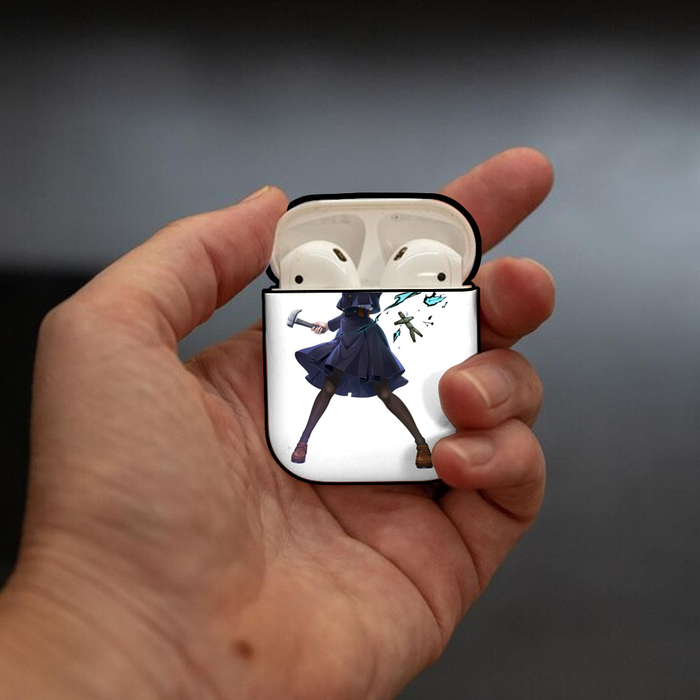 呪術廻戦 Jujutsu Kaisen AirPods 第2世代保護ケース ハードシェル ブラック 耐衝撃・防指紋・カラビナ付き