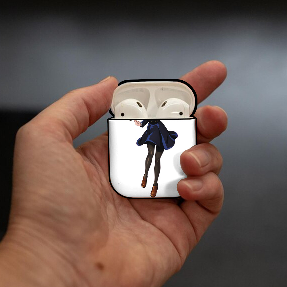 呪術廻戦 Jujutsu Kaisen AirPods 第2世代保護ケース ハードシェル ブラック 耐衝撃・防指紋・カラビナ付き