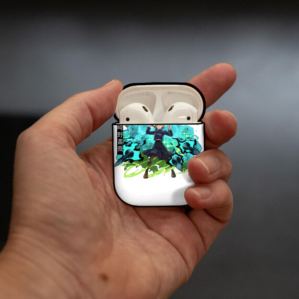 呪術廻戦 Jujutsu Kaisen AirPods 第2世代保護ケース ハードシェル ブラック 耐衝撃・防指紋・カラビナ付き