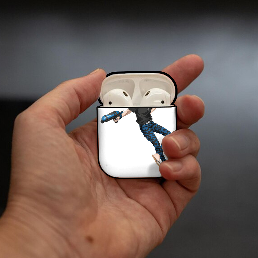 呪術廻戦 Jujutsu Kaisen AirPods 第2世代保護ケース ハードシェル ブラック 耐衝撃・防指紋・カラビナ付き