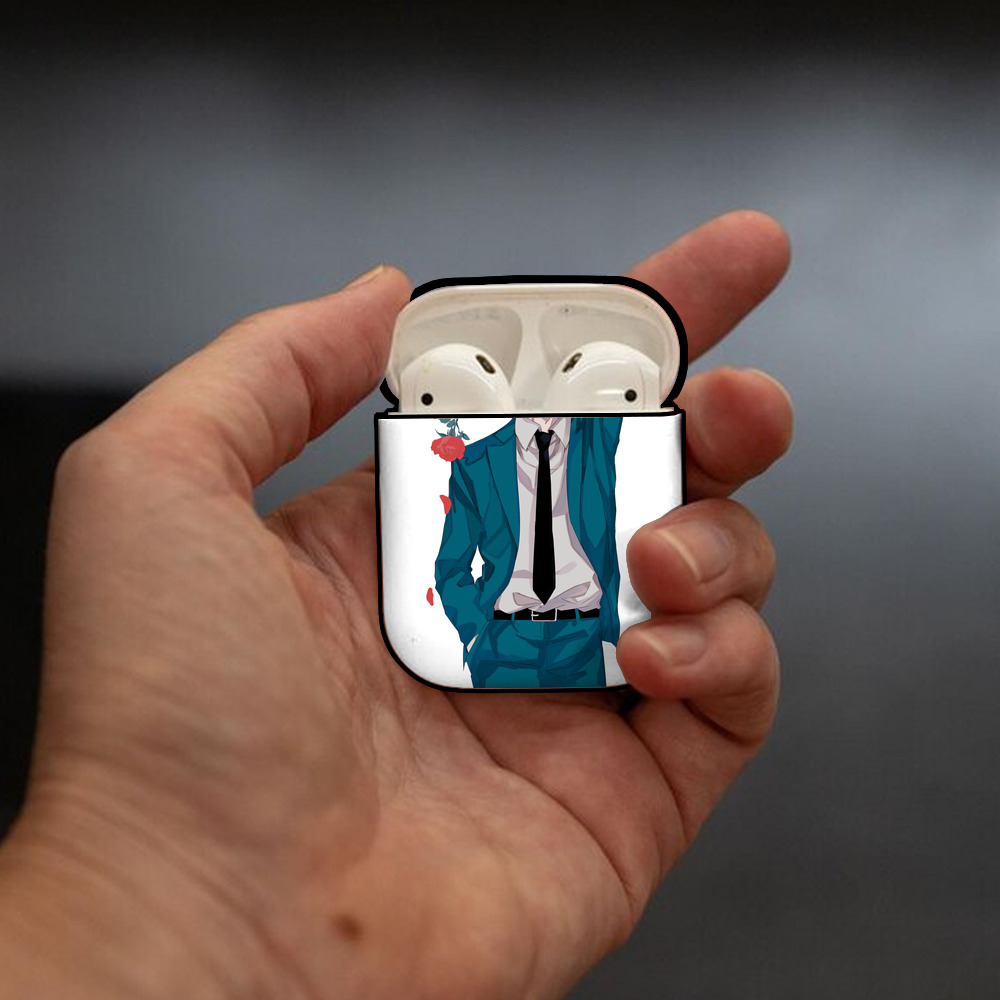 呪術廻戦 Jujutsu Kaisen AirPods 第2世代保護ケース ハードシェル ブラック 耐衝撃・防指紋・カラビナ付き