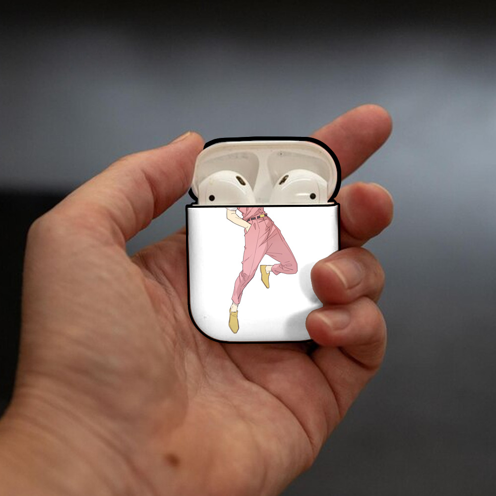 呪術廻戦 Jujutsu Kaisen AirPods 第2世代保護ケース ハードシェル ブラック 耐衝撃・防指紋・カラビナ付き