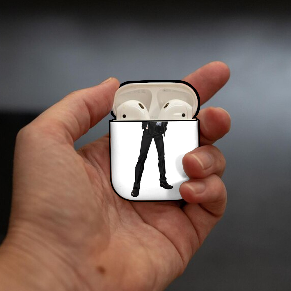 呪術廻戦 Jujutsu Kaisen AirPods 第2世代保護ケース ハードシェル ブラック 耐衝撃・防指紋・カラビナ付き