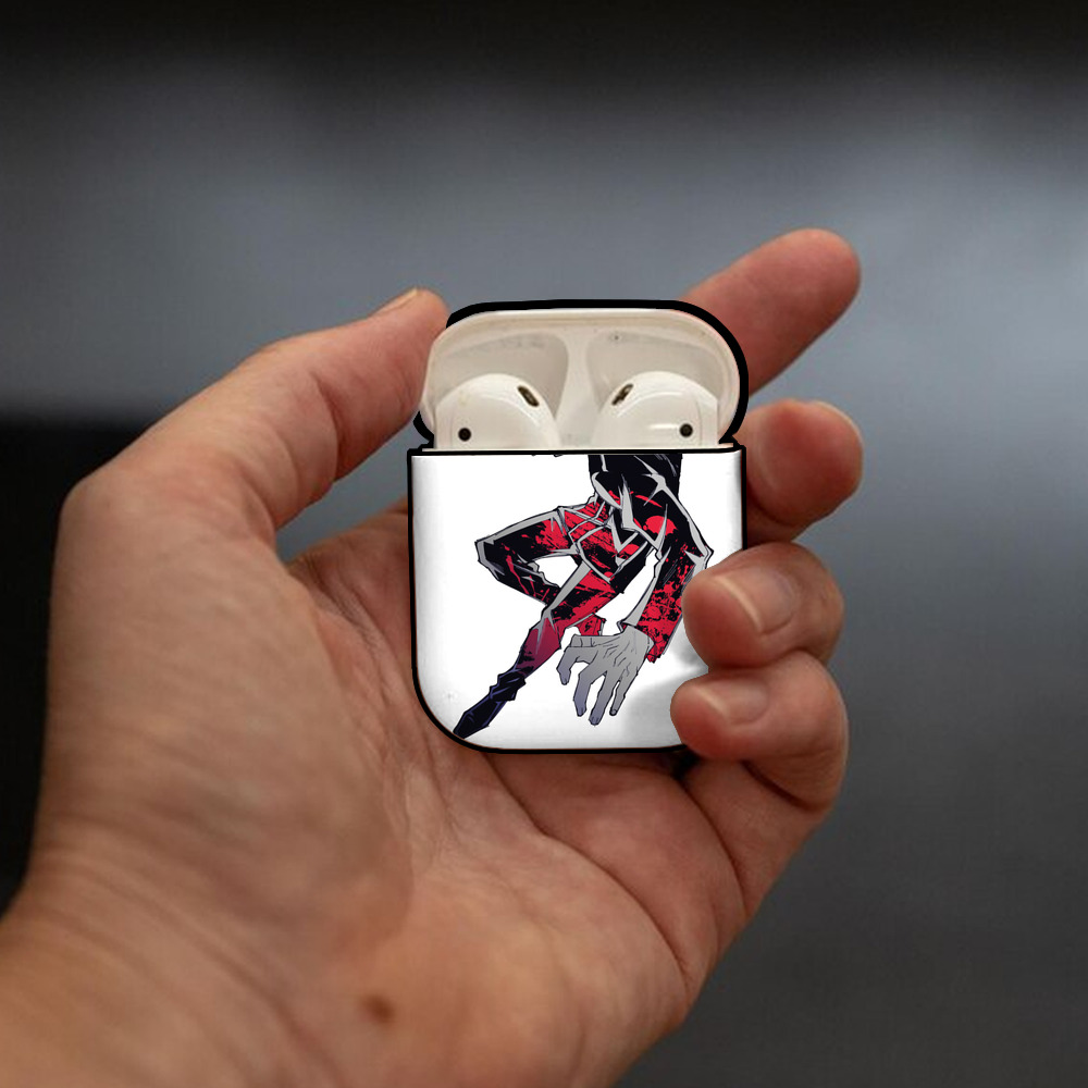 呪術廻戦 Jujutsu Kaisen AirPods 第2世代保護ケース ハードシェル ブラック 耐衝撃・防指紋・カラビナ付き
