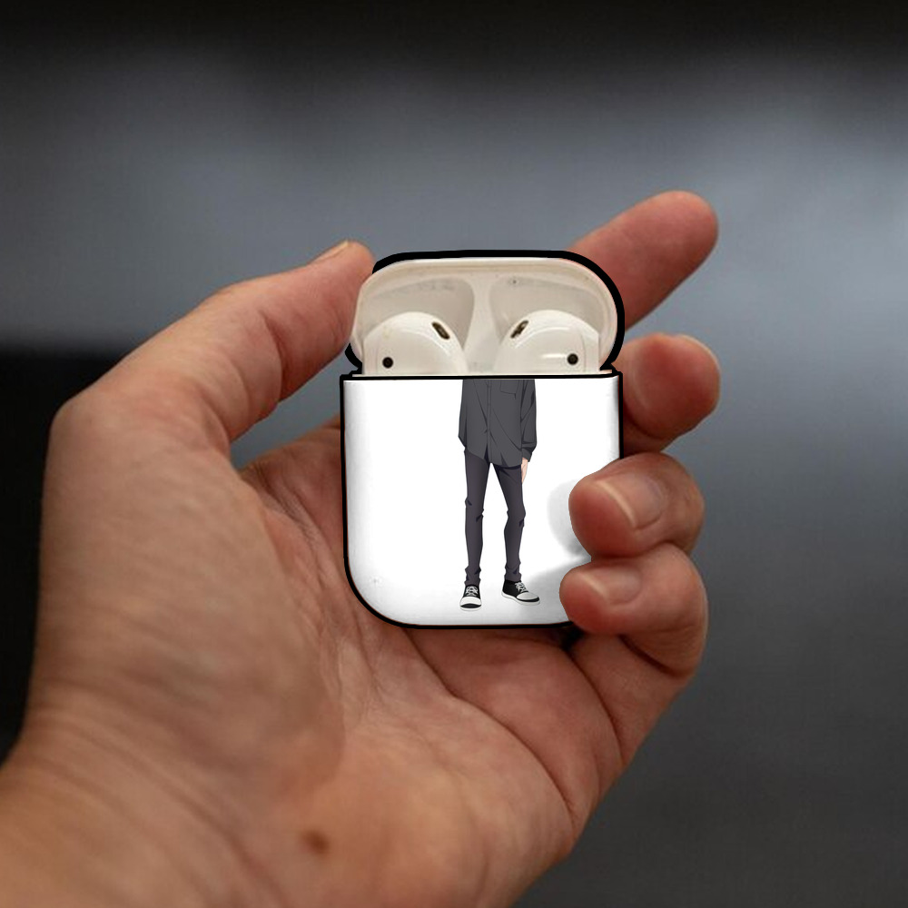 呪術廻戦 Jujutsu Kaisen AirPods 第2世代保護ケース ハードシェル ブラック 耐衝撃・防指紋・カラビナ付き