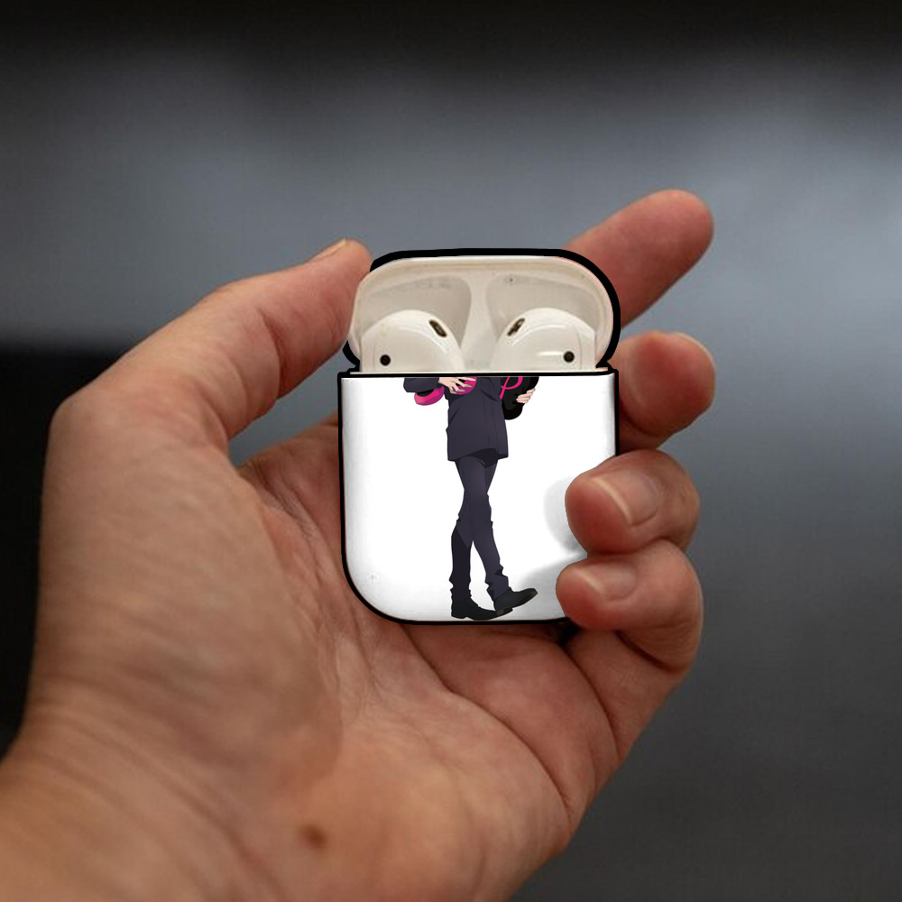 呪術廻戦 Jujutsu Kaisen AirPods 第2世代保護ケース ハードシェル ブラック 耐衝撃・防指紋・カラビナ付き