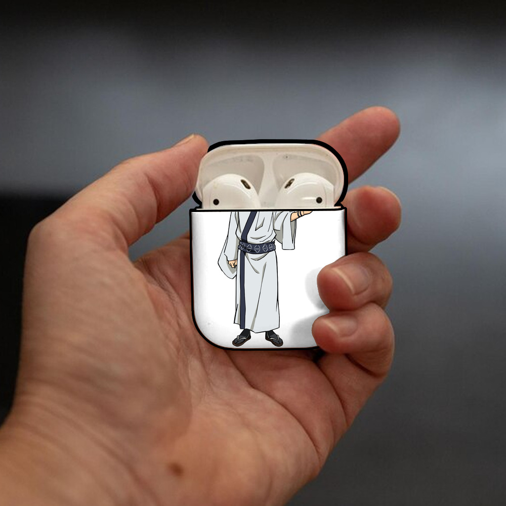 呪術廻戦 Jujutsu Kaisen AirPods 第2世代保護ケース ハードシェル ブラック 耐衝撃・防指紋・カラビナ付き