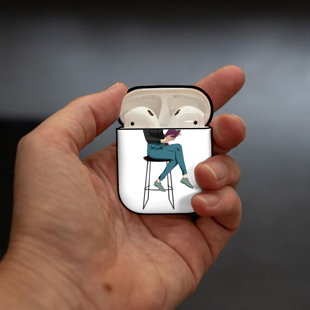 呪術廻戦 Jujutsu Kaisen AirPods 第2世代保護ケース ハードシェル ブラック 耐衝撃・防指紋・カラビナ付き