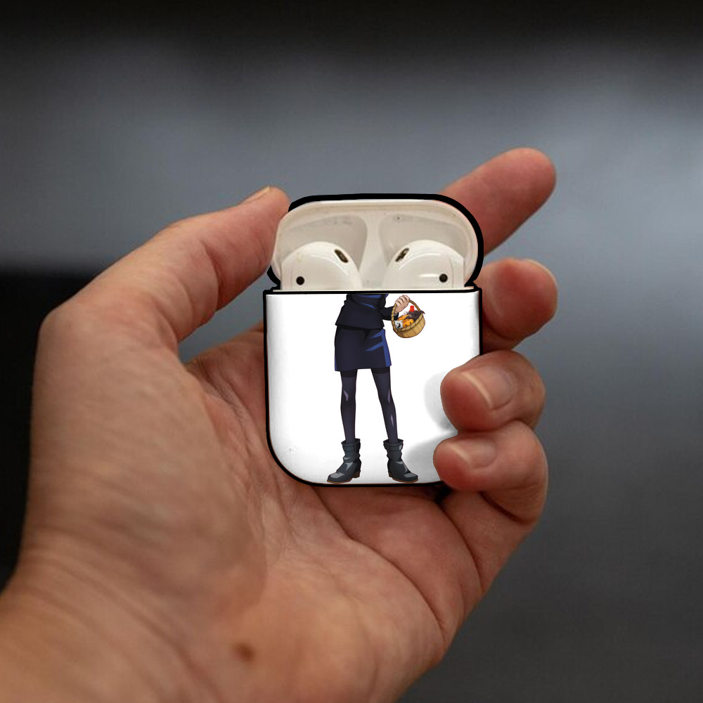 呪術廻戦 Jujutsu Kaisen AirPods 第2世代保護ケース ハードシェル ブラック 耐衝撃・防指紋・カラビナ付き