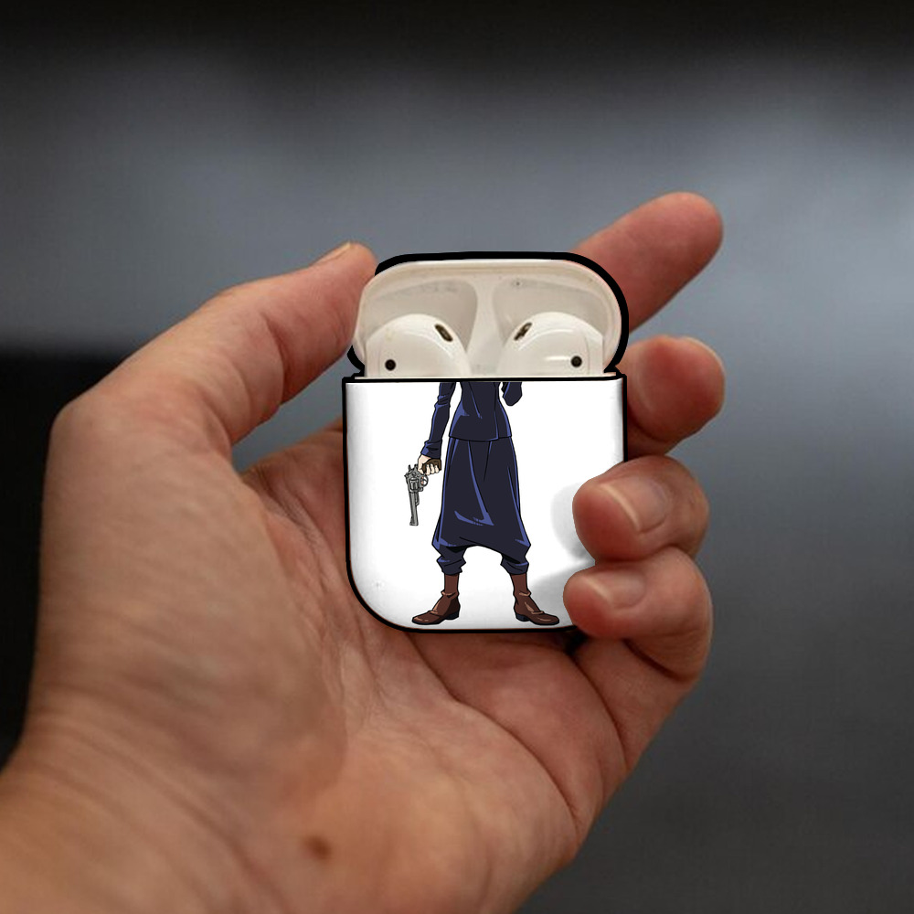 呪術廻戦 Jujutsu Kaisen AirPods 第2世代保護ケース ハードシェル ブラック 耐衝撃・防指紋・カラビナ付き
