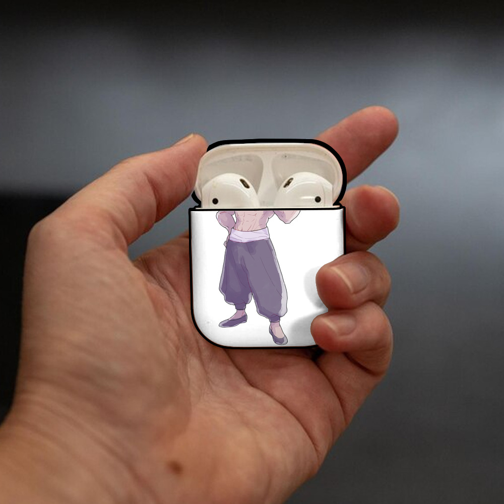 呪術廻戦 Jujutsu Kaisen AirPods 第2世代保護ケース ハードシェル ブラック 耐衝撃・防指紋・カラビナ付き