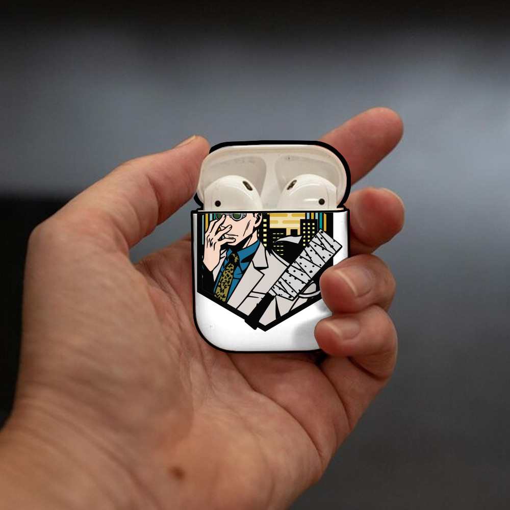呪術廻戦 Jujutsu Kaisen AirPods 第2世代保護ケース ハードシェル ブラック 耐衝撃・防指紋・カラビナ付き