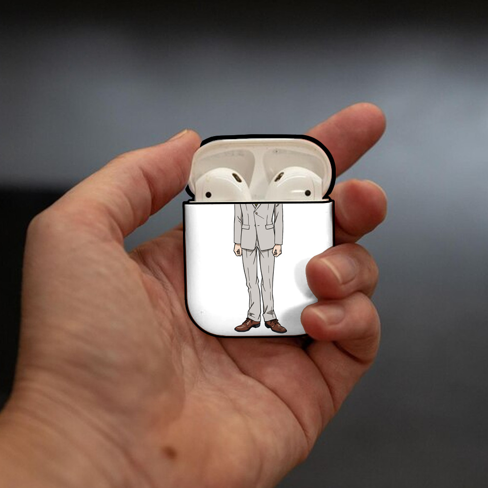 呪術廻戦 Jujutsu Kaisen AirPods 第2世代保護ケース ハードシェル ブラック 耐衝撃・防指紋・カラビナ付き