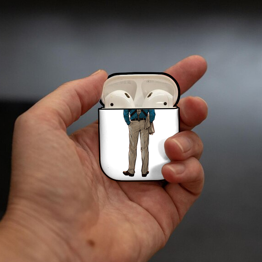 呪術廻戦 Jujutsu Kaisen AirPods 第2世代保護ケース ハードシェル ブラック 耐衝撃・防指紋・カラビナ付き