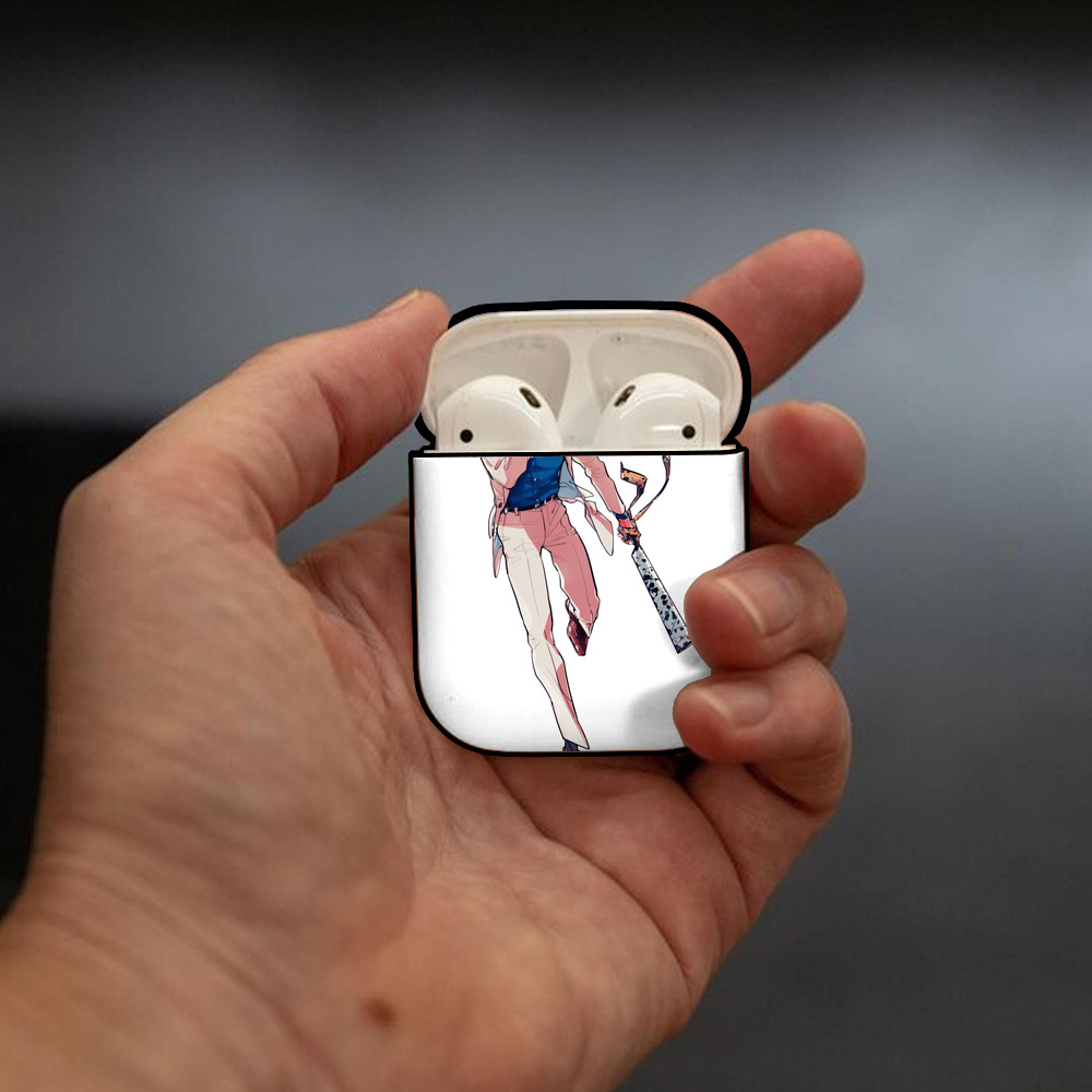 呪術廻戦 Jujutsu Kaisen AirPods 第2世代保護ケース ハードシェル ブラック 耐衝撃・防指紋・カラビナ付き