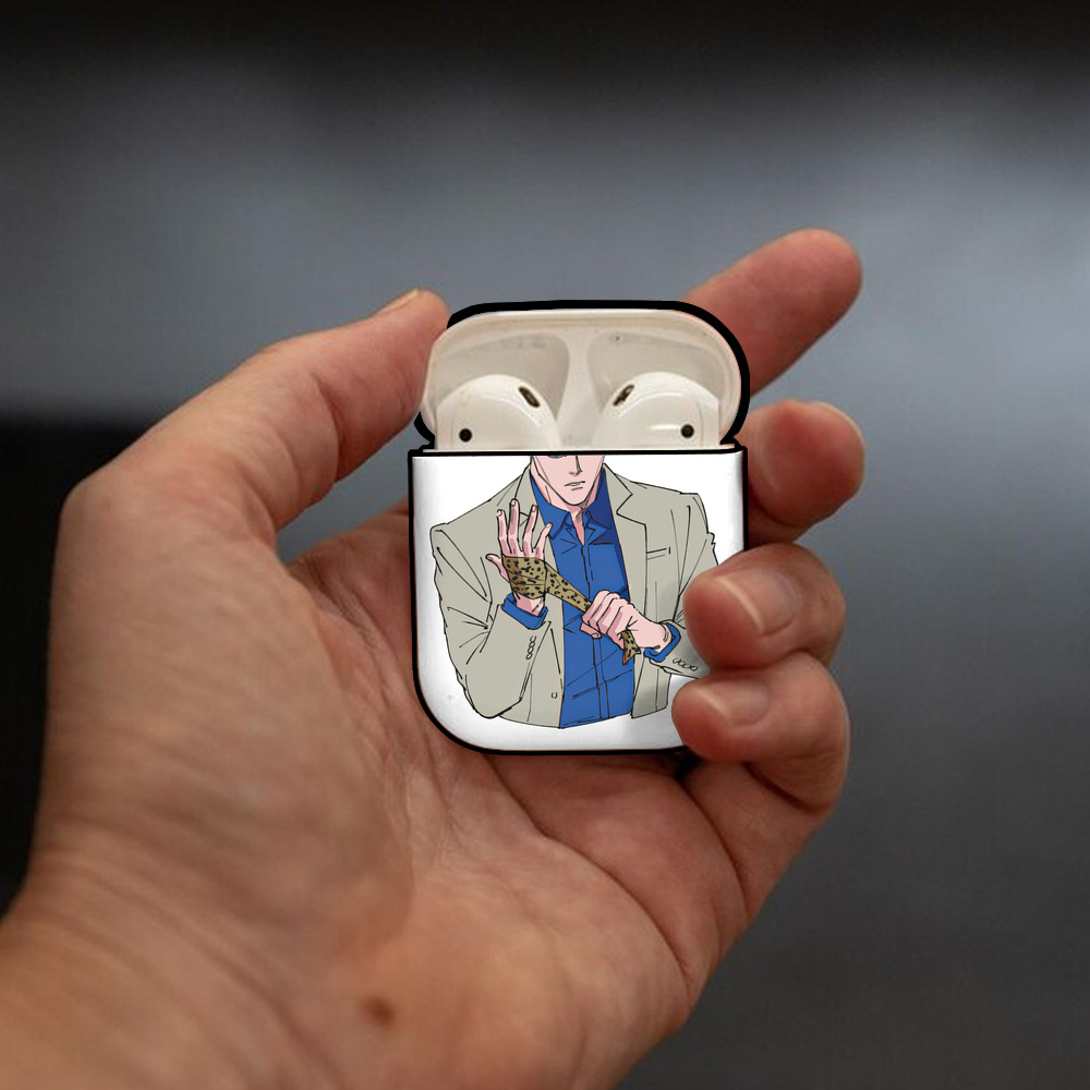 呪術廻戦 Jujutsu Kaisen AirPods 第2世代保護ケース ハードシェル ブラック 耐衝撃・防指紋・カラビナ付き