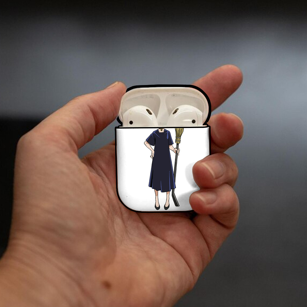 呪術廻戦 Jujutsu Kaisen AirPods 第2世代保護ケース ハードシェル ブラック 耐衝撃・防指紋・カラビナ付き
