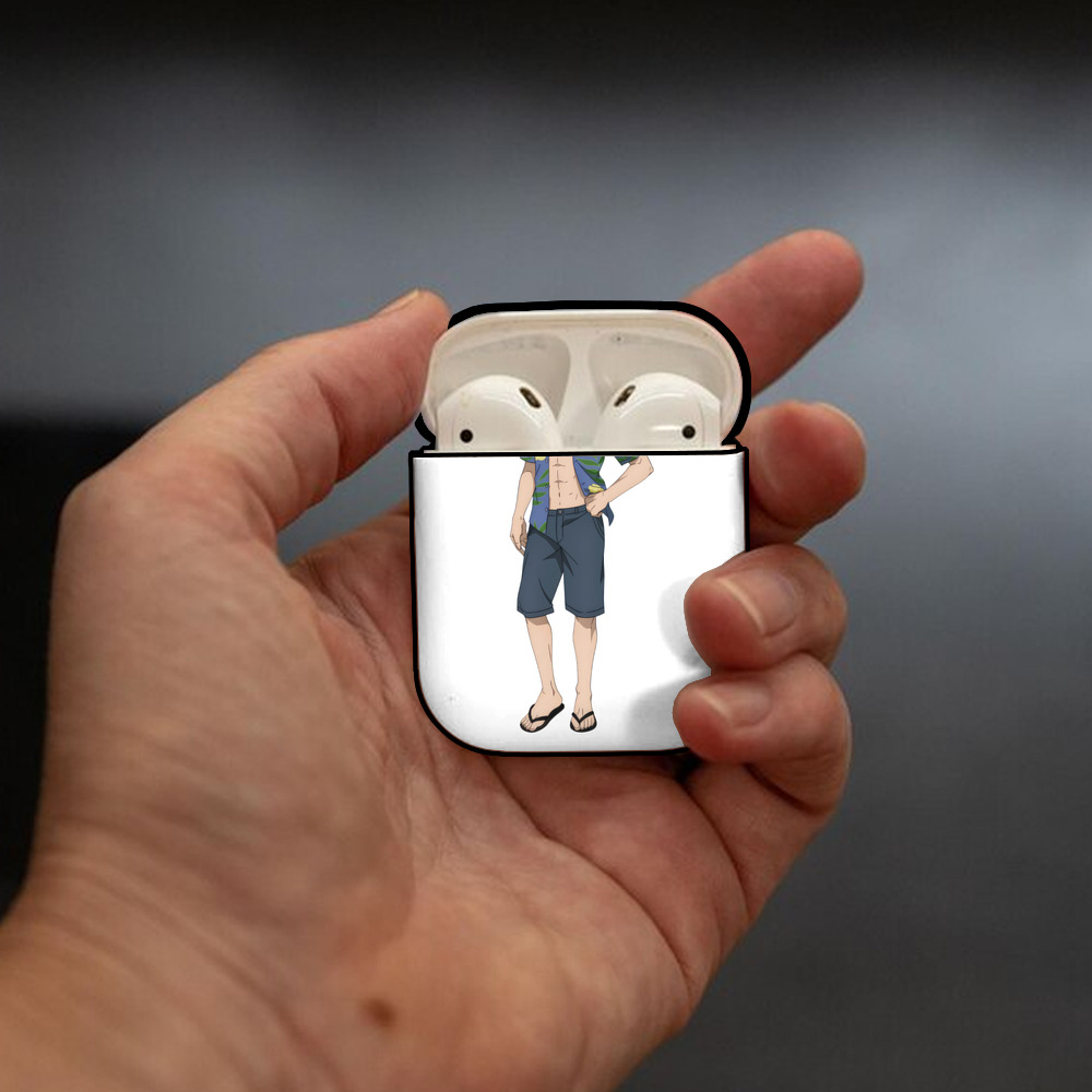 呪術廻戦 Jujutsu Kaisen AirPods 第2世代保護ケース ハードシェル ブラック 耐衝撃・防指紋・カラビナ付き