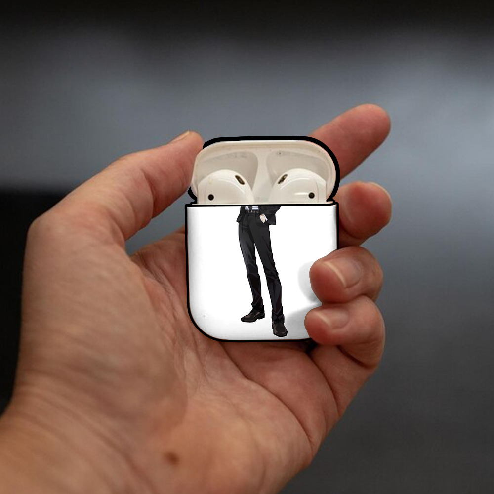 呪術廻戦 Jujutsu Kaisen AirPods 第2世代保護ケース ハードシェル ブラック 耐衝撃・防指紋・カラビナ付き