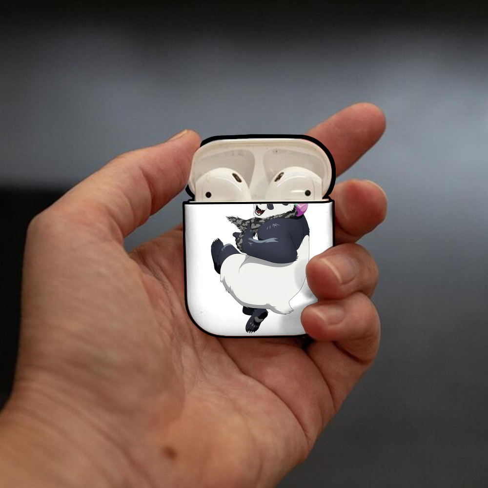 呪術廻戦 Jujutsu Kaisen AirPods 第2世代保護ケース ハードシェル ブラック 耐衝撃・防指紋・カラビナ付き