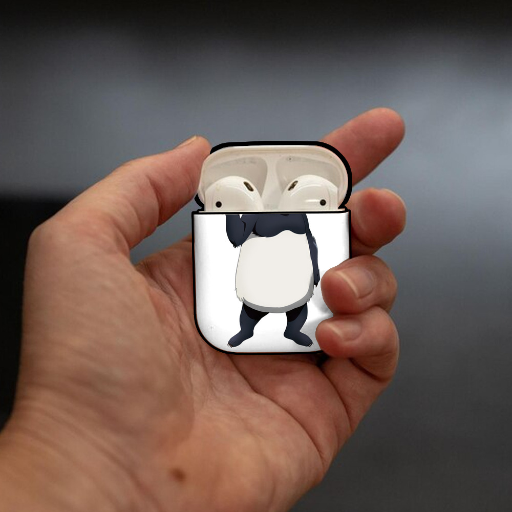 呪術廻戦 Jujutsu Kaisen AirPods 第2世代保護ケース ハードシェル ブラック 耐衝撃・防指紋・カラビナ付き