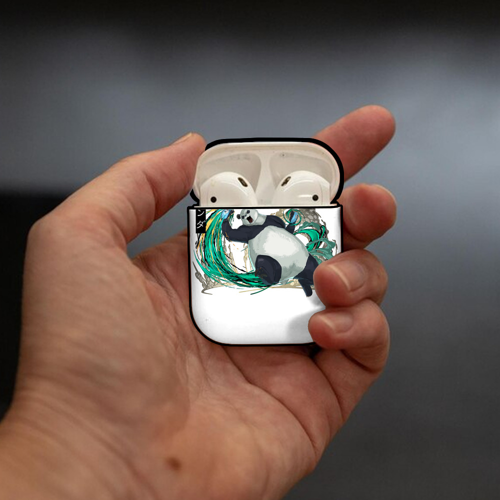 呪術廻戦 Jujutsu Kaisen AirPods 第2世代保護ケース ハードシェル ブラック 耐衝撃・防指紋・カラビナ付き