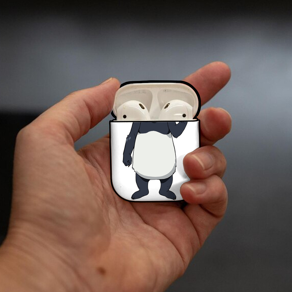 呪術廻戦 Jujutsu Kaisen AirPods 第2世代保護ケース ハードシェル ブラック 耐衝撃・防指紋・カラビナ付き