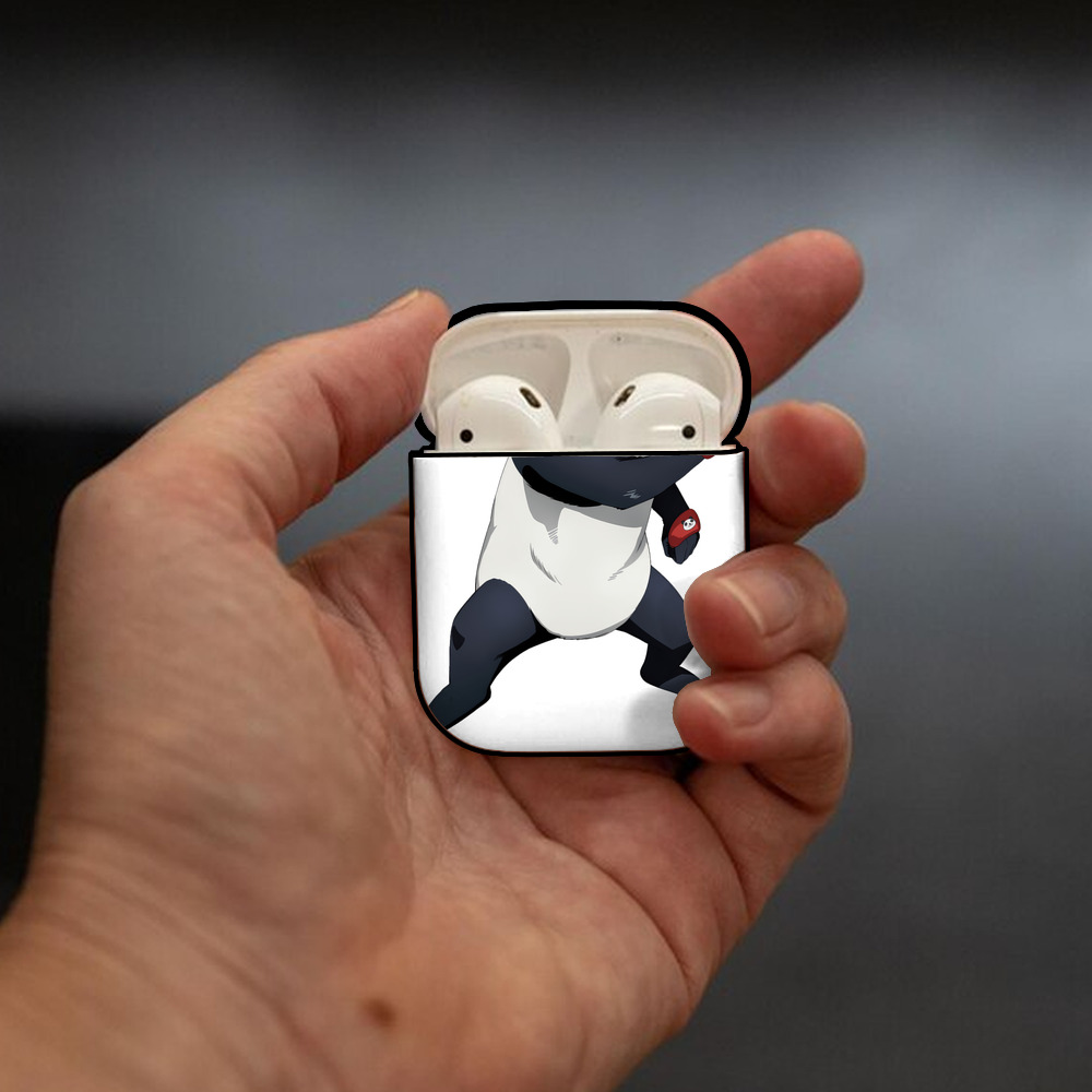 呪術廻戦 Jujutsu Kaisen AirPods 第2世代保護ケース ハードシェル ブラック 耐衝撃・防指紋・カラビナ付き
