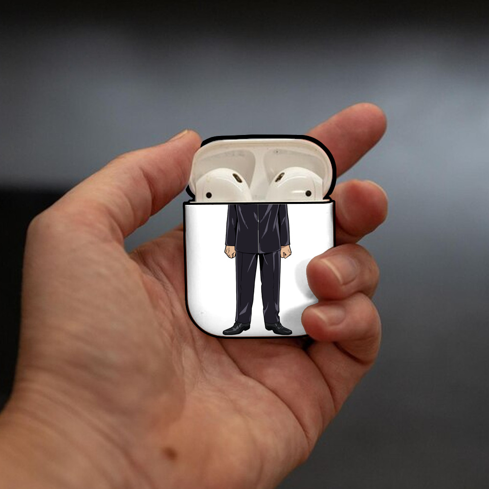 呪術廻戦 Jujutsu Kaisen AirPods 第2世代保護ケース ハードシェル ブラック 耐衝撃・防指紋・カラビナ付き