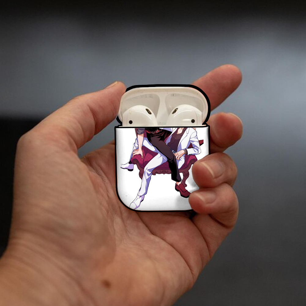呪術廻戦 Jujutsu Kaisen AirPods 第2世代保護ケース ハードシェル ブラック 耐衝撃・防指紋・カラビナ付き