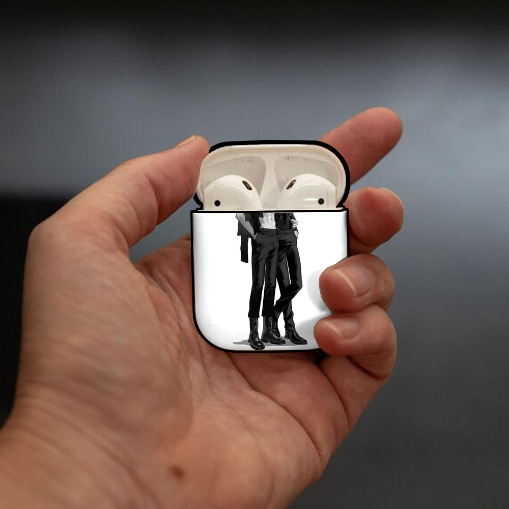 呪術廻戦 Jujutsu Kaisen AirPods 第2世代保護ケース ハードシェル ブラック 耐衝撃・防指紋・カラビナ付き