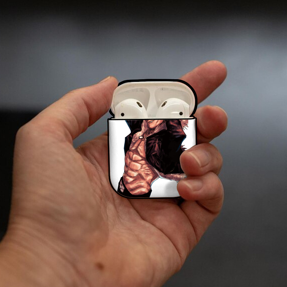 呪術廻戦 Jujutsu Kaisen AirPods 第2世代保護ケース ハードシェル ブラック 耐衝撃・防指紋・カラビナ付き