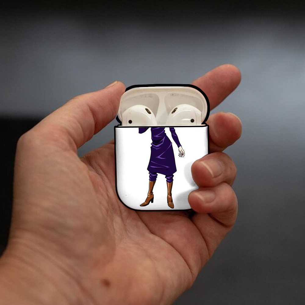 呪術廻戦 Jujutsu Kaisen AirPods 第2世代保護ケース ハードシェル ブラック 耐衝撃・防指紋・カラビナ付き