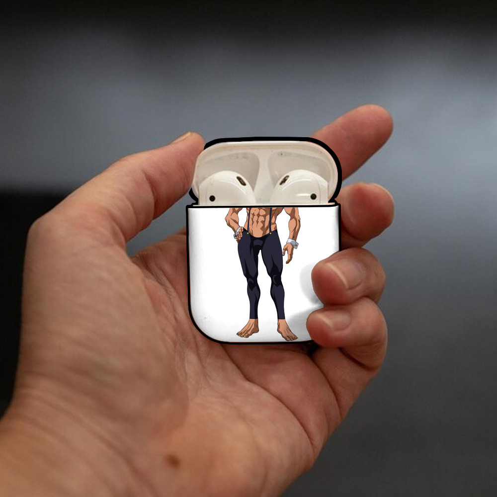 呪術廻戦 Jujutsu Kaisen AirPods 第2世代保護ケース ハードシェル ブラック 耐衝撃・防指紋・カラビナ付き