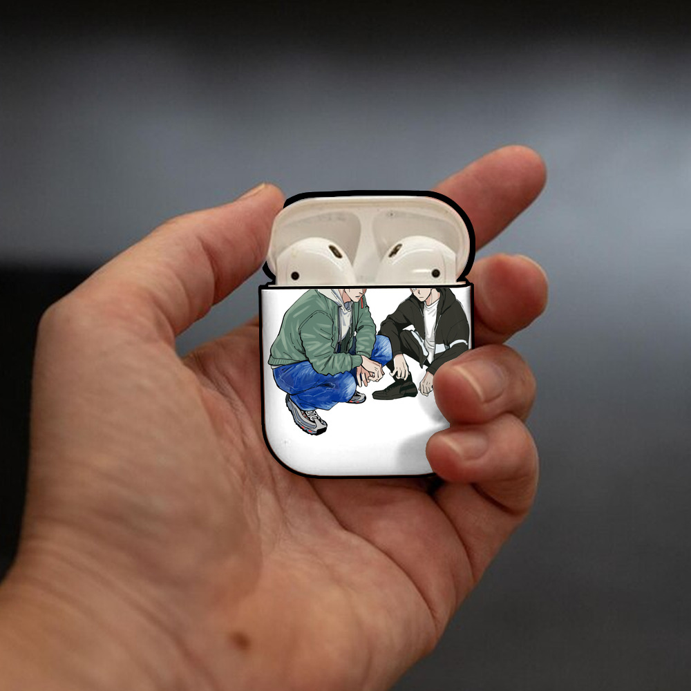 呪術廻戦 Jujutsu Kaisen AirPods 第2世代保護ケース ハードシェル ブラック 耐衝撃・防指紋・カラビナ付き