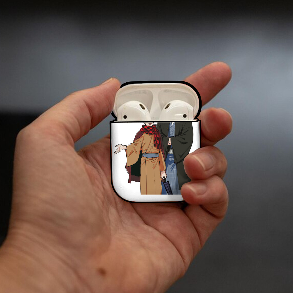 呪術廻戦 Jujutsu Kaisen AirPods 第2世代保護ケース ハードシェル ブラック 耐衝撃・防指紋・カラビナ付き