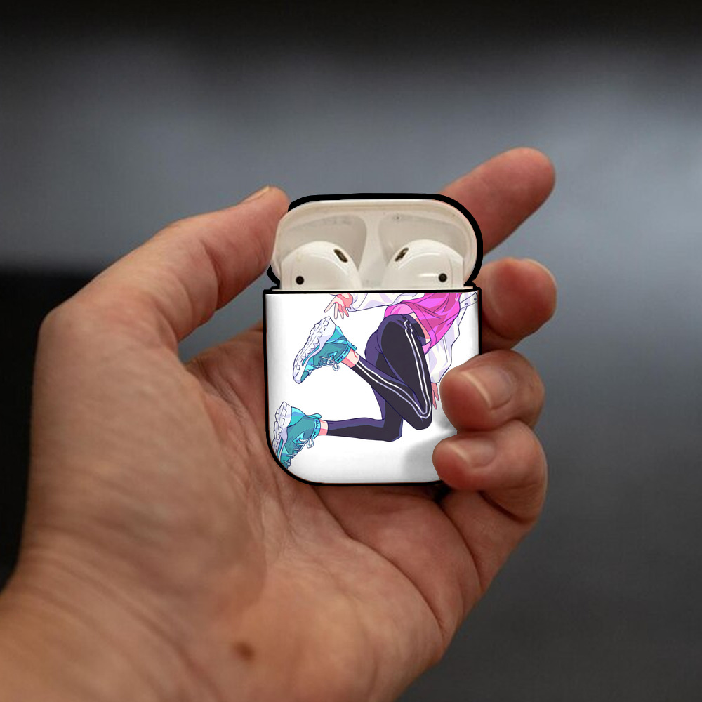 呪術廻戦 Jujutsu Kaisen AirPods 第2世代保護ケース ハードシェル ブラック 耐衝撃・防指紋・カラビナ付き