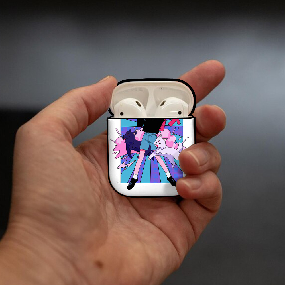 呪術廻戦 Jujutsu Kaisen AirPods 第2世代保護ケース ハードシェル ブラック 耐衝撃・防指紋・カラビナ付き