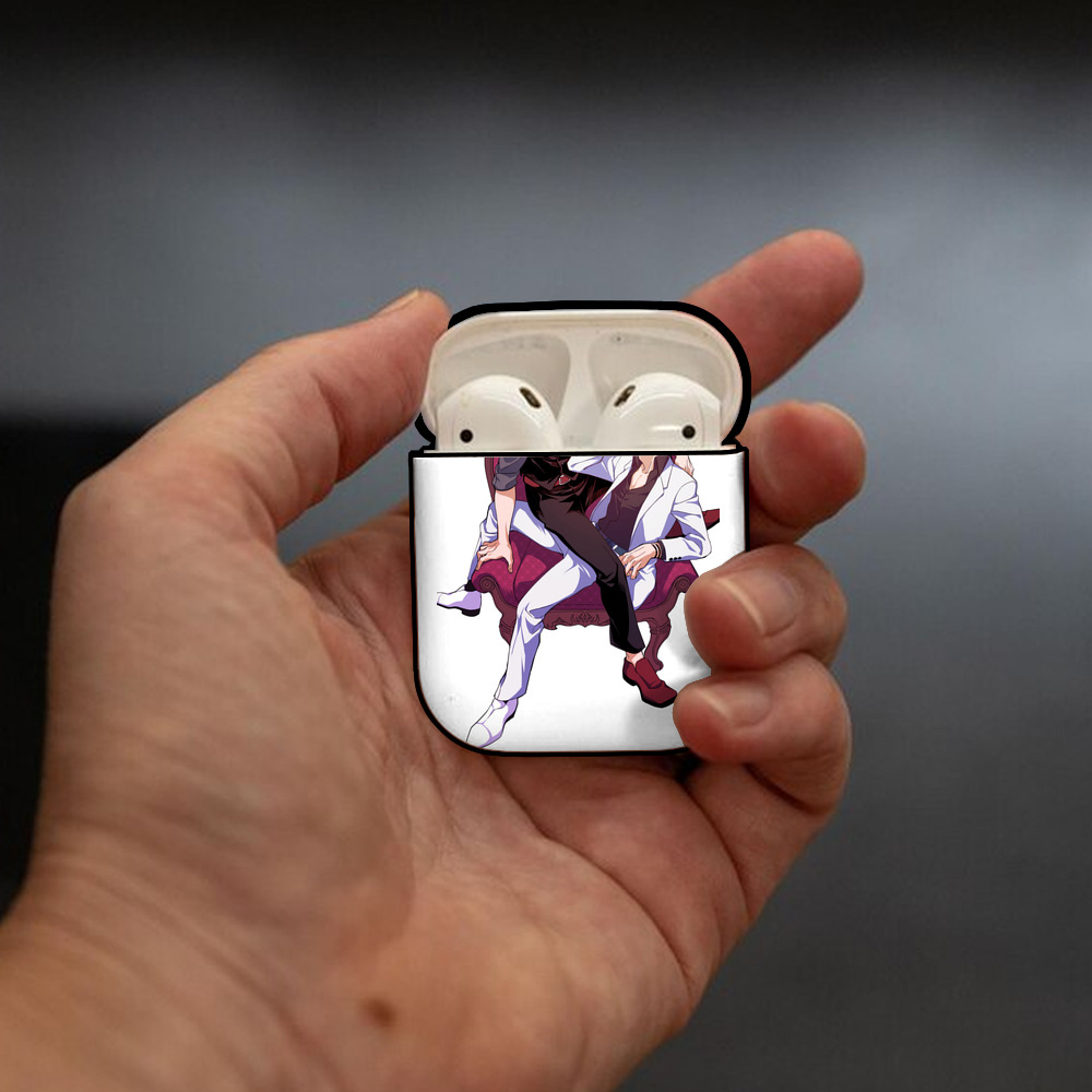 呪術廻戦 Jujutsu Kaisen AirPods 第2世代保護ケース ハードシェル ブラック 耐衝撃・防指紋・カラビナ付き