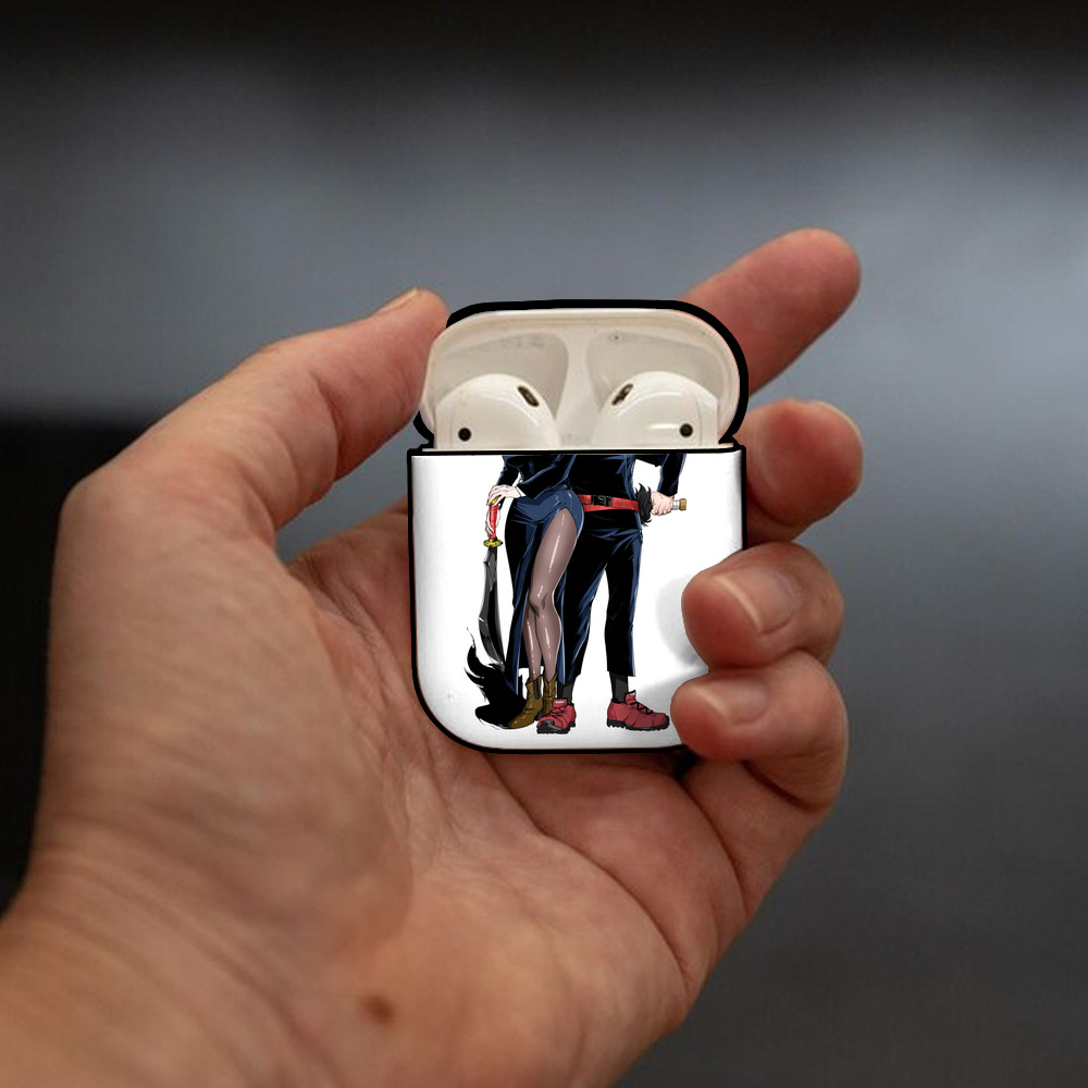 呪術廻戦 Jujutsu Kaisen AirPods 第2世代保護ケース ハードシェル ブラック 耐衝撃・防指紋・カラビナ付き
