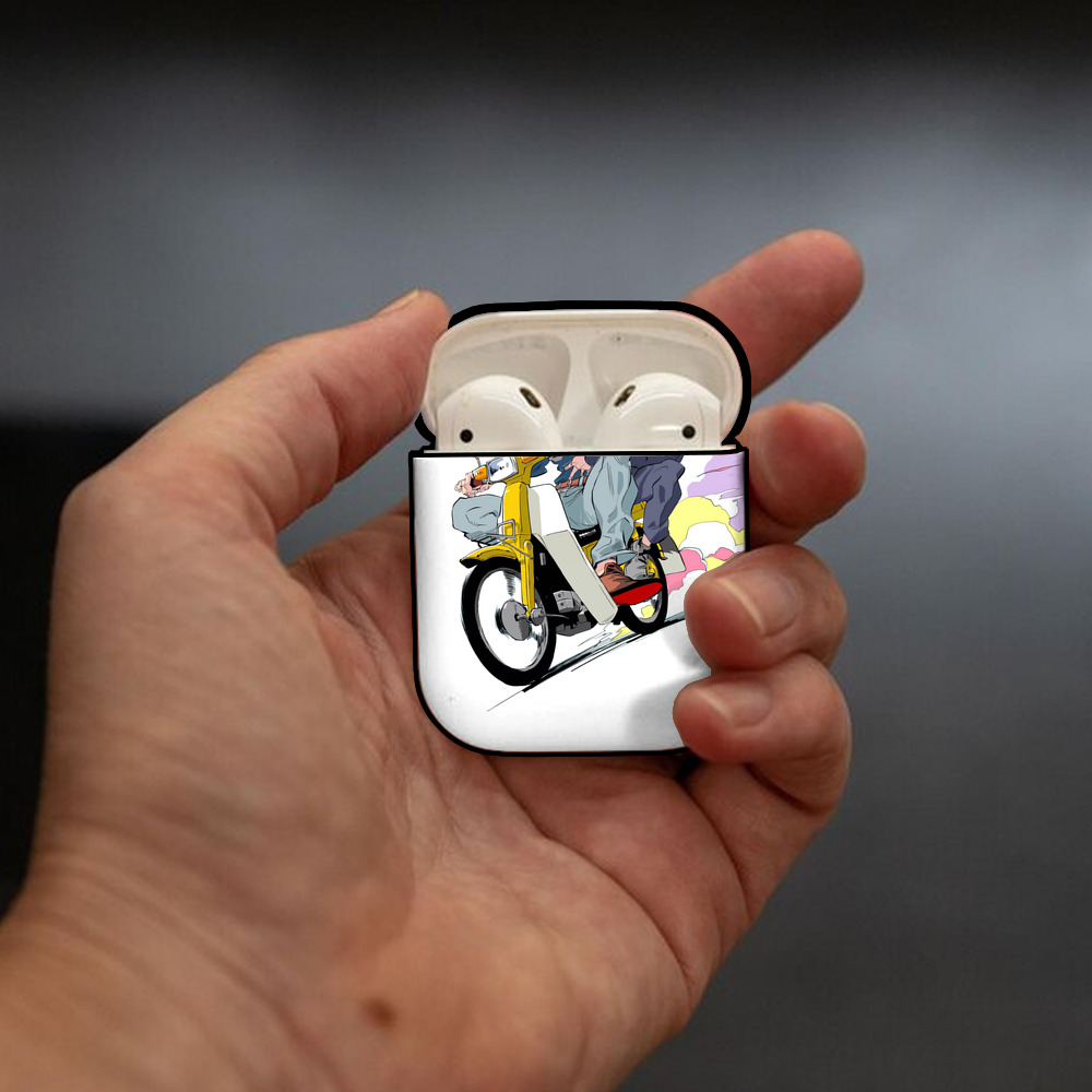 呪術廻戦 Jujutsu Kaisen AirPods 第2世代保護ケース ハードシェル ブラック 耐衝撃・防指紋・カラビナ付き