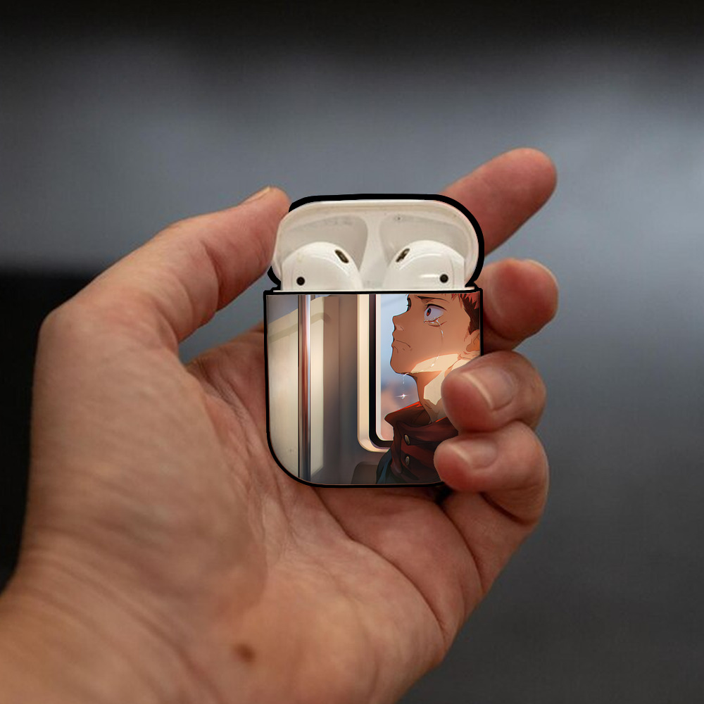 呪術廻戦 Jujutsu Kaisen AirPods 第2世代保護ケース ハードシェル ブラック 耐衝撃・防指紋・カラビナ付き