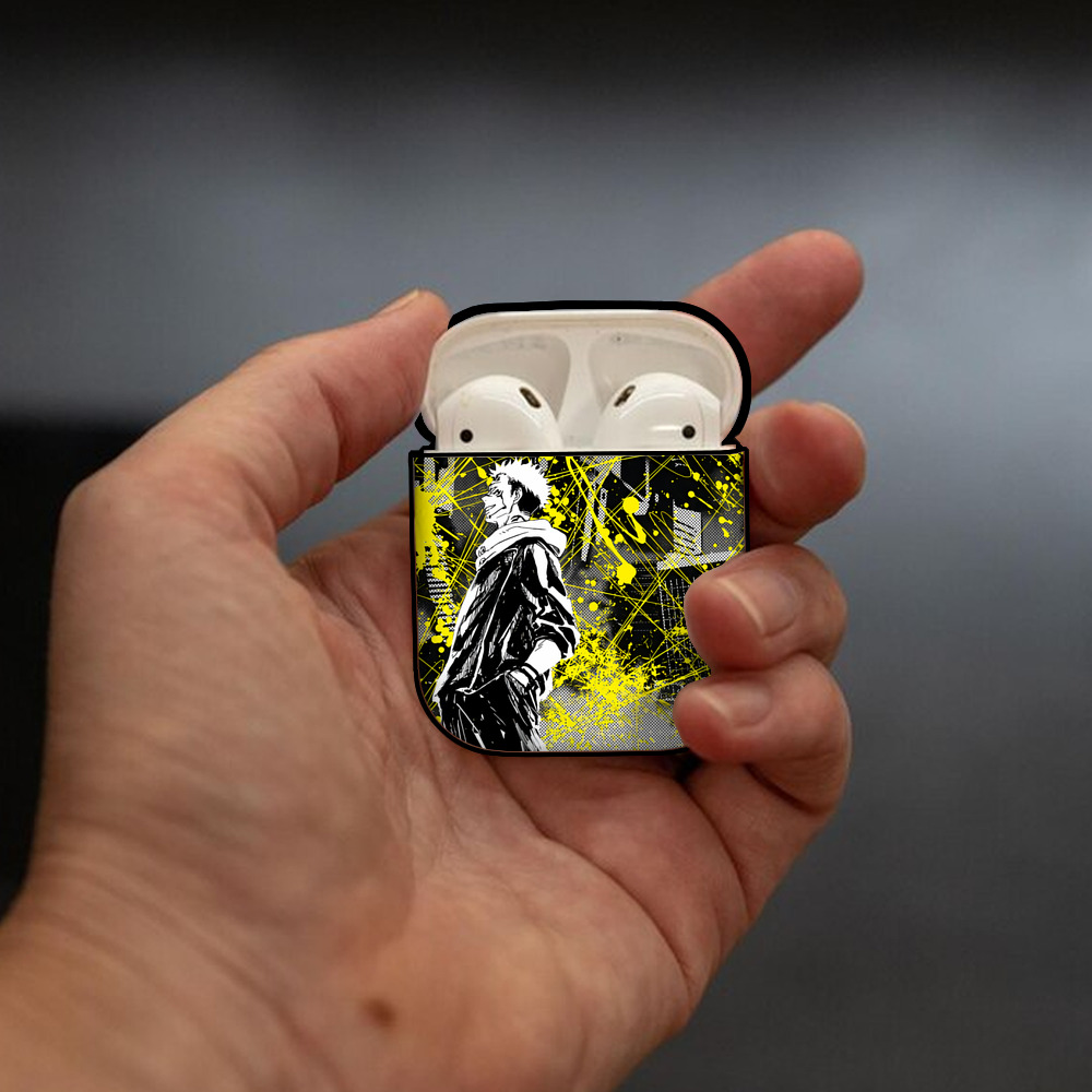 呪術廻戦 Jujutsu Kaisen AirPods 第2世代保護ケース ハードシェル ブラック 耐衝撃・防指紋・カラビナ付き