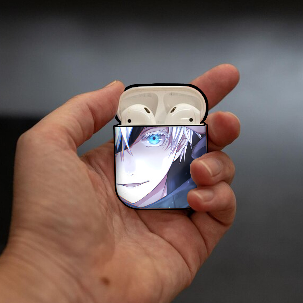 呪術廻戦 Jujutsu Kaisen AirPods 第2世代保護ケース ハードシェル ブラック 耐衝撃・防指紋・カラビナ付き