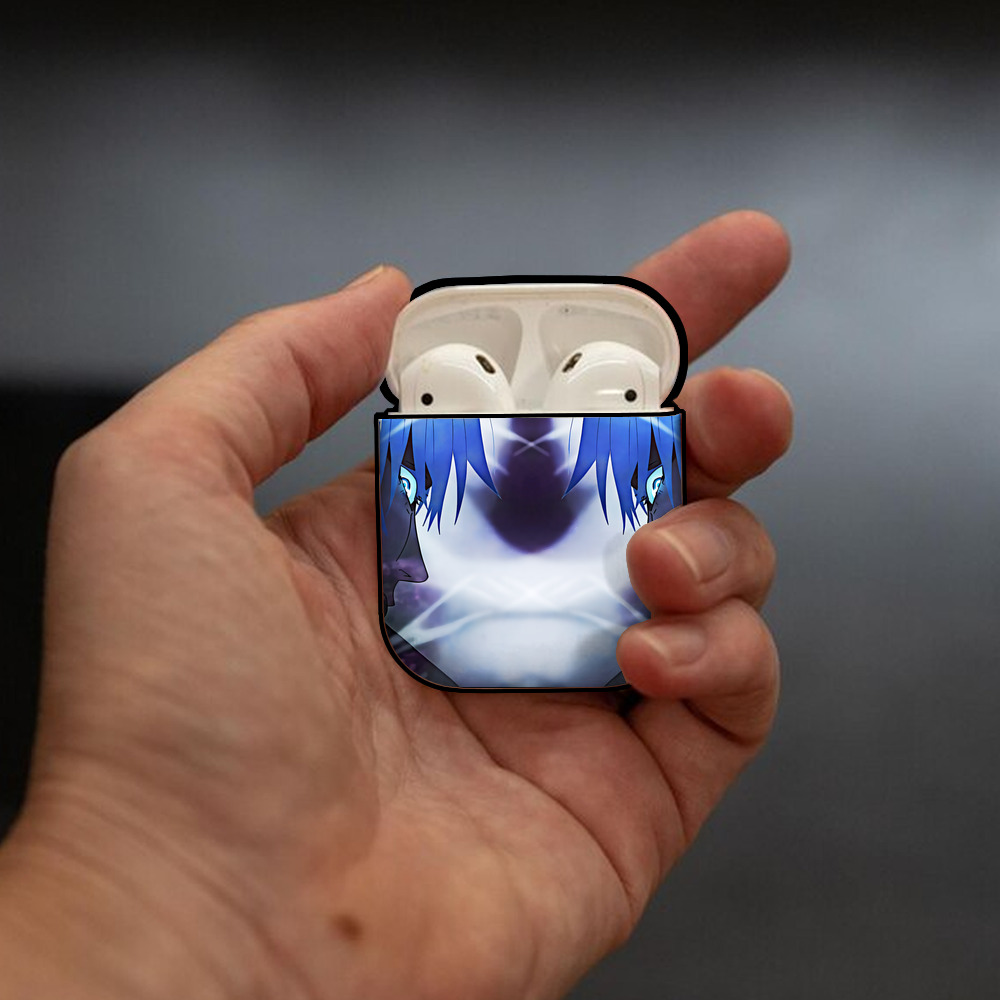 呪術廻戦 Jujutsu Kaisen AirPods 第2世代保護ケース ハードシェル ブラック 耐衝撃・防指紋・カラビナ付き