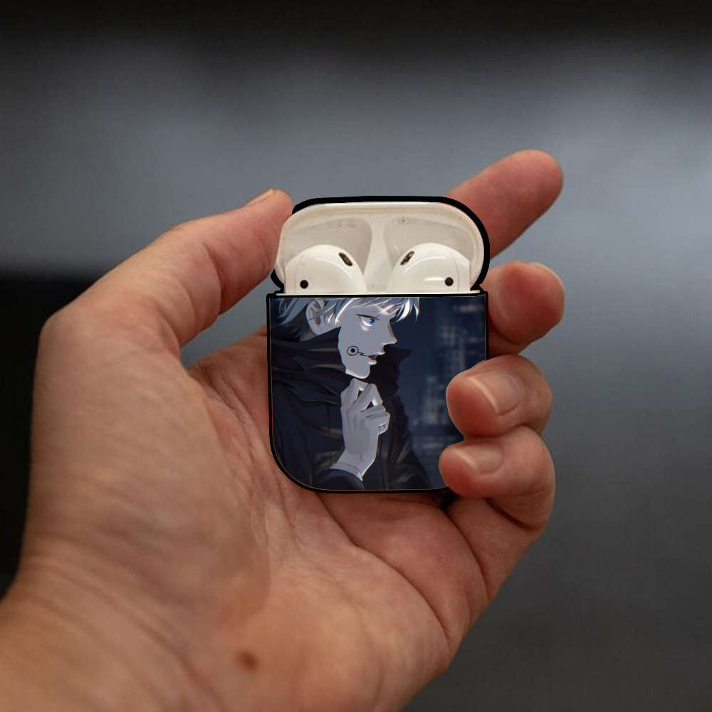 呪術廻戦 Jujutsu Kaisen AirPods 第2世代保護ケース ハードシェル ブラック 耐衝撃・防指紋・カラビナ付き