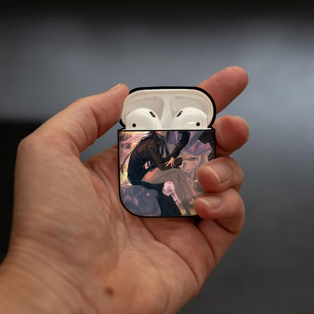 呪術廻戦 Jujutsu Kaisen AirPods 第2世代保護ケース ハードシェル ブラック 耐衝撃・防指紋・カラビナ付き
